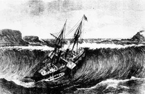 Tidal: Sinking of a ship by a tsunami in 1867