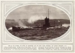 Sinking of U8 German submarine, WW1
