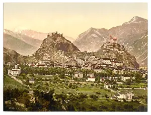 Sion: Sion, general view, Valais, Switzerland