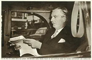 Ultimatum: Sir Anthony Eden on his way to lunch with the Queen