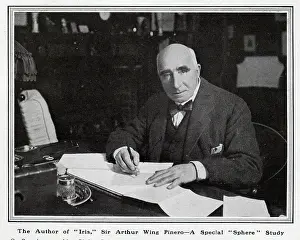 Pinero: Sir Arthur Wing Pinero in his study