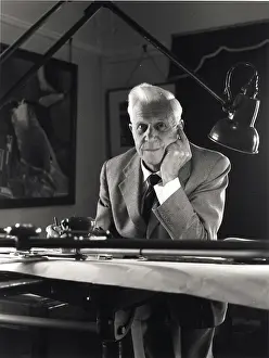 Wallis: Sir Barnes Wallis HonFRAeS at his drawing board