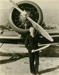 Altair: Sir Charles Kingsford Smith in front of his Lockheed Altair