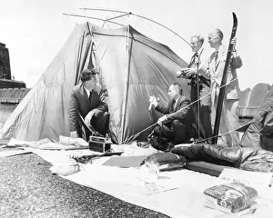 Yeti: Sir Edmund Hillary getting ready for the Abominable