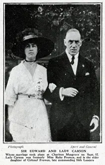 Musgrove: Sir Edward and Lady Carson on their wedding day