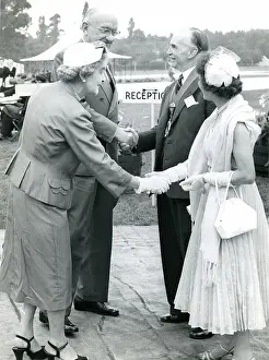 Wisley: Sir Frederick and Lady Handley Page, left, being receive