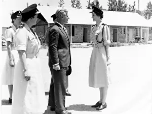 Epaulettes: Sir George Sinclair inspecting UK policewomen, Cyprus
