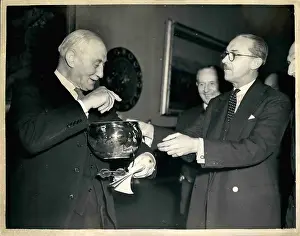 Messes: Sir Gerald Templer with silver chamber pot