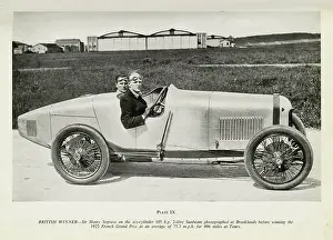 Segrave: Sir Henry Segrave on the Sunbeam at Brooklands