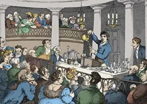 Rowlandson: Sir Humphrey Davy Lecturing