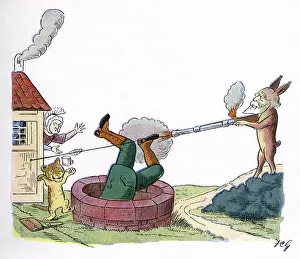 Lampoon: Sir John Eldon Gorst sends 8th Duke of Devonshire into well
