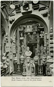 Soane: Sir John Soane's Museum - Bust over the Sarcophagus