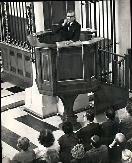 Dialogues: Sir Laurence Olivier speaking from pulpit, St Mary le Bow