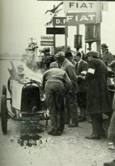Fiat: Sir Malcolm Campbell at the Brooklands pits
