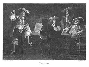 Pauls: Sir Paul Parravicin (left) gambling with Captain