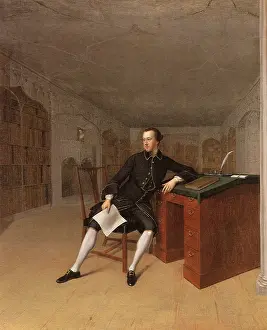 1757: Sir Roger Newdigate in the Library