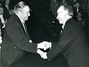 Fraes: Sir Roy Dobson, CBE, left, is presented with his certifi