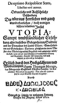Utopia: Sir Thomas More