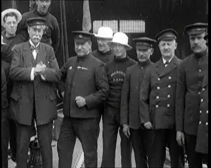 Shamrock: Sir Thomas Lipton Standing With the Crew Of