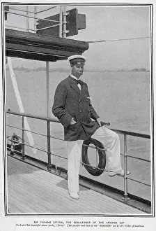 Lipton: Sir Thomas Lipton on a yacht