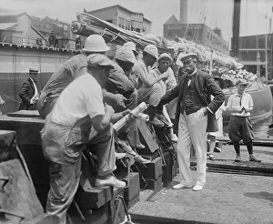 Scotch Irish: Sir Thomas Lipton with his yachting crew. Photo