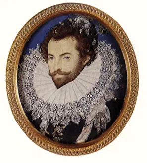 1580s: Sir Walter Raleigh, by Hilliard