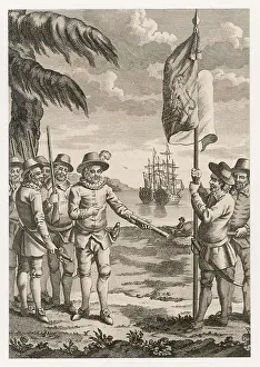 Establishes: Sir Walter Raleigh in Virginia