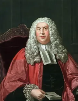 C1930: Sir William Blackstone, half-length portrait, seated, facing