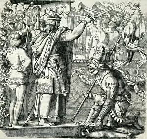 Bugles: The Sire of Longueval knighting Roland