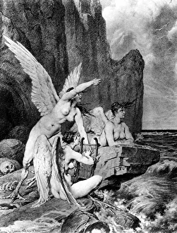 Sirens: Sirens, Greek mythical creatures, luring seafarers