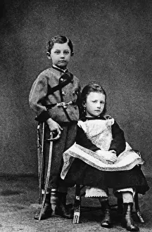 Siblings: Sister and brother, ca. 1870s