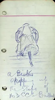 Bailleul: A Sister skipping up the steps of No 3 CCS, Bailleul