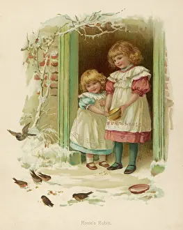 Rosie: SISTERS FEED BIRDS 1890