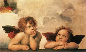 Sistine: Sistine Madonna putti, by Raphael