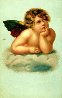 Putto: Sistine Madonna putto, by Raphael