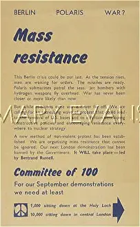 Handbill: SIT-DOWN PROTEST 1961
