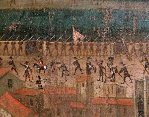 Succession: Site of the city of Barcelona, 1705. Anonymous