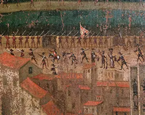 Succession: Site of the city of Barcelona, 1705. Anonymous