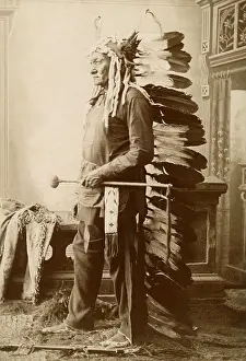 Lakota: Sitting Bull, 1888, studio photo by David