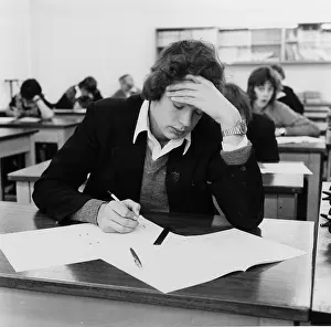 Henry Grant Collection: SITTING AN EXAM 1975