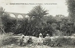 Algerians: Sitting outside the Meskoutine Mineral Baths