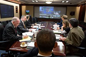 Advisors: Situation Room of the White House, during Hurricane