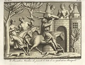 Verico: Sixth bas-relief of a 12th century sarcophagus