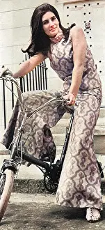 Culotte: Sixties patterned silk culotte suit