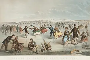 Lcgr1908: Skating on Central Park, New York, 1861, by