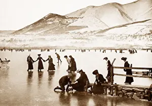Derwentwater: Skating on Derwentwater, Lake District