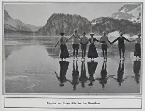 Engadine: Skating on Lake Sils in the Engadine