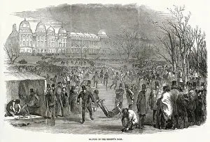 Picturesquely: SKATING, REGENTS PARK 1850