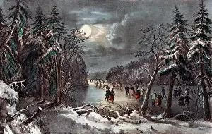 By Moonlight: Skating Scene - Moonlight