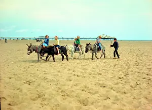 The J Salmon Image Archive: Skegness - Donkeys on the sands